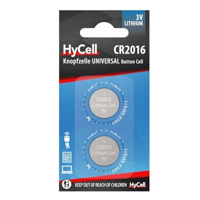 ANSMANN 5020182 lithium knoopcel CR2016 voor garagedeuropener, alarminstallatie, radiografische ontspanner, zilver CR 2016 2 Stuk zilver