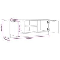 Tv-meubel 102x35x36,5 cm bewerkt hout grijs sonoma eikenkleurig - thumbnail