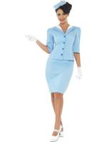 Air Hostess kostuum blauw - thumbnail