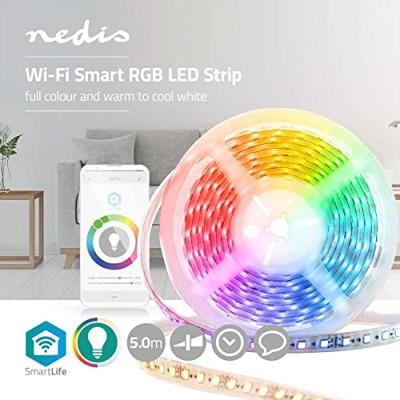 Nedis WIFILS50CRGBW Wifi Slimme Ledstrip Full Colour En Warm- Tot Koudwit 5 M Nedis WIFILS50CRGBW Wifi Slimme Ledstrip Full Colour En Warm- Tot Koudwit 5 M