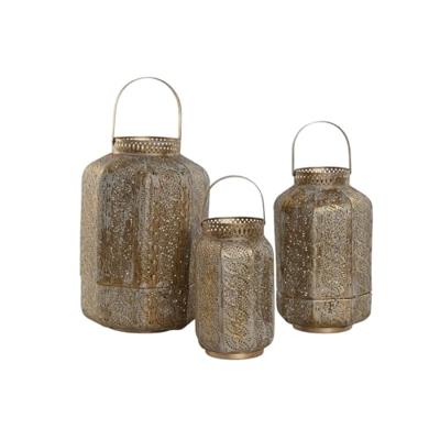 Set van placemats Home ESPRIT Gouden Metaal 25 x 25 x 40 cm