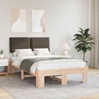Bedframe met Gevoerd Hoofdgedeelte Taupe 120 x 190 cm - thumbnail