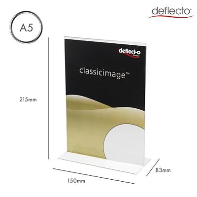 Deflecto folderhouder T-voet portrait, ft A5