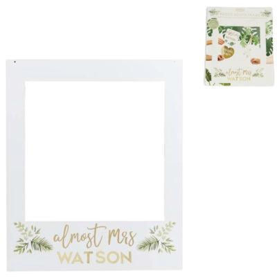 Ginger Ray fotobooth frame goudkleurig/wit 72 cm | 5 stuks
