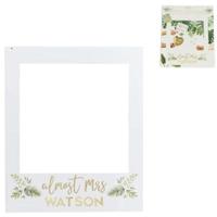 Ginger Ray fotobooth frame goudkleurig/wit 72 cm | 5 stuks - thumbnail