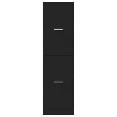 Apothekerskast 40x41x144,5 cm bewerkt hout zwart