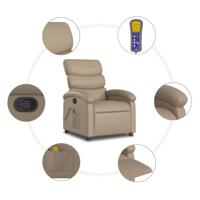 Massagestoel verstelbaar kunstleer cappuccinokleurig - thumbnail