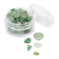 Creativ Company Kristallen kralen, aventurien, d 7-12 mm, gatgrootte 1 mm, ca. 63 stuk, groen, 63 stuk/ 1 doos - thumbnail