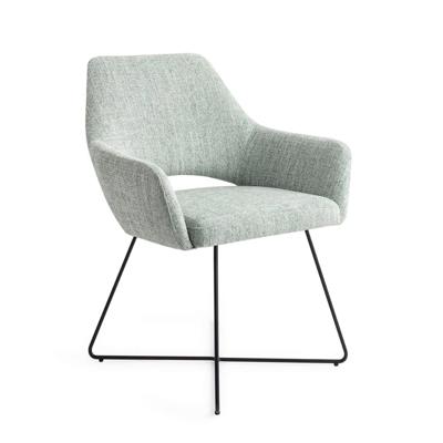 Jesper Home Eetkamerstoel 'Yanai' Cross Black, kleur Soft Sage