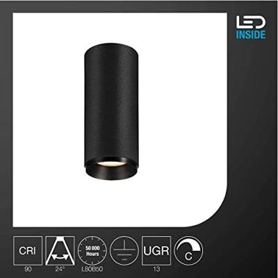 SLV OpbouwspotNuminos S cilinder zwart 3000K - 24gr - 1004130