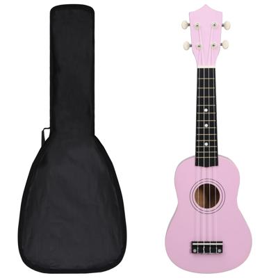 VidaXL Ukuleleset met tas voor kinderen sopraan 21&apos;&apos; roze