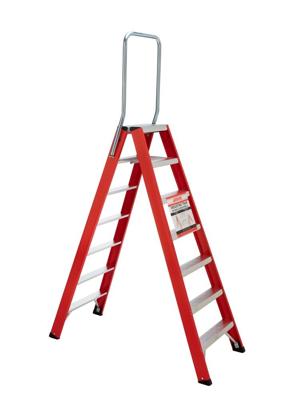 4tecx Trap dubbel oploopbaar aluminium 2 x 7 tredes met beugel