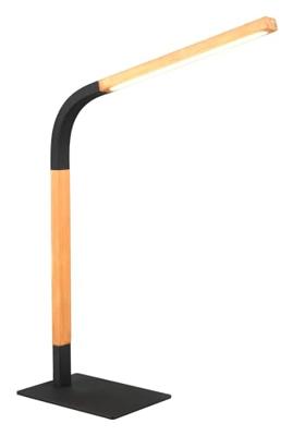 Trio Flexibele tafellampNorris zwart met hout - 545210132