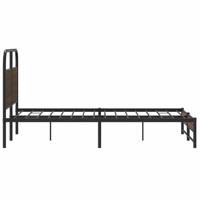 Bedframe zonder matras bewerkt hout bruin eikenkleur 140x200 cm - thumbnail