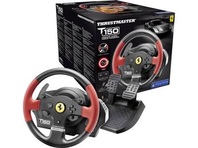 Thrustmaster T150 Ferrari Wheel Force Feedback Stuurwiel + pedalen PC, PlayStation 4, Playstation 3 USB Zwart, Rood