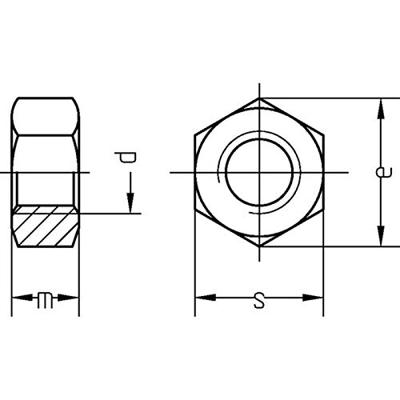 Dresselhaus zeskantmoer hexagon nuts cl.8 m14