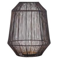 PTMD windlicht justy l zwart/goudkleurig 38 cm | 2 stuks - thumbnail