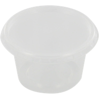 Bak | PP | 50ml | Ø72mm | incl. Deksel | kunststof cup | 24mm | transparant | 500 stuks - thumbnail
