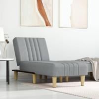 Chaise longue stof lichtgrijs - thumbnail
