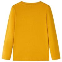 Kindershirt met lange mouwen 116 okerkleurig - thumbnail