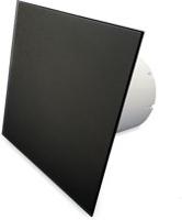 Whisper Pro-Design badkamerventilator - Ø100mm - met nalooptimer - vlak glas - mat zwart - zwarte ventilator - thumbnail