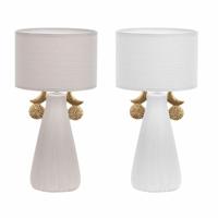 Bureaulamp DKD Home Decor Keramisch Polyester (22 x 22 x 44 cm) (2 Stuks) - thumbnail