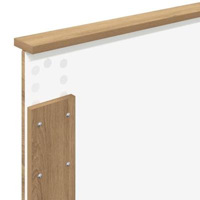 Bedframe Ambachtelijk eiken 90 x 190 cm Bewerkt hout