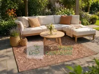 Buitenkleed 120x180cm camel/bruin/ivoor - thumbnail