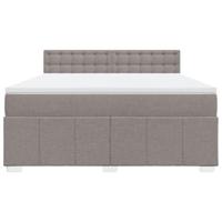 Boxspring met matras stof taupe 180x200 cm - thumbnail