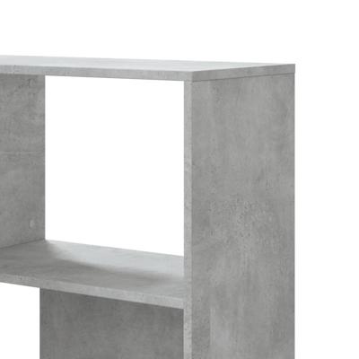 Boekenkast 4-laags hoek 85x85x140 cm bewerkt hout betongrijs