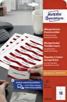 Avery-Zweckform L4727-20 Insteekplaatje naamplaatje 90 mm x 54 mm Wit - thumbnail