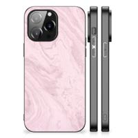 iPhone 14 Pro Max Marmeren Print Telefoonhoesje Marble Pink - Origineel Cadeau Vriendin - thumbnail