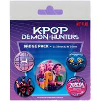KPop Demon Hunters Pin-Back Buttons 5-Pack - thumbnail