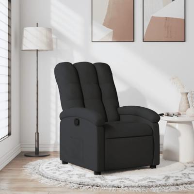 Relaxfauteuil Zwarte Stof Relaxfauteuil Zwarte Stof