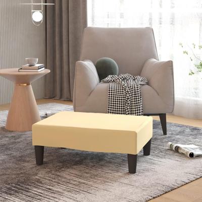 Voetenbank 78x56x32 cm fluweel crmekleurig Voetenbank 78x56x32 cm fluweel crmekleurig