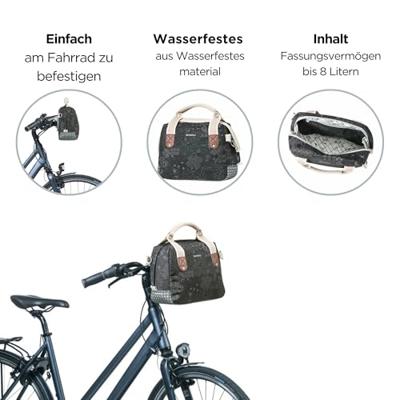 Stuurtas Basil Bohème City Bag 8 liter 32 x 12 x 23 cm - zwart - thumbnail