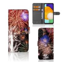 Samsung Galaxy A04s | Samsung Galaxy A13 5G | Wallet Case | met Pasjes | Vuurwerk - thumbnail