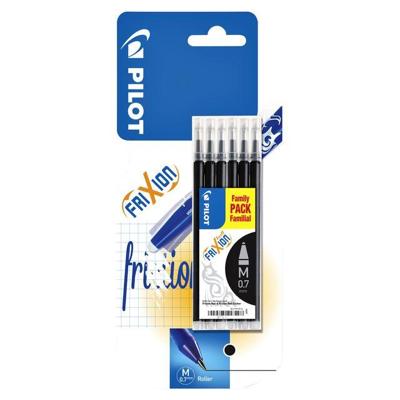 Pilot vulling voor Frixion Ball en Frixion Ball Clicker zwart, etui met 6 stuks, op blister