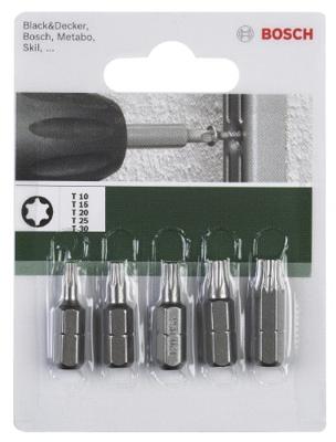 Bosch Accessoires Schroefbit standaard | binnen-Torx® T-set | 5-delig - 2609255970 Bosch Accessoires Schroefbit standaard | binnen-Torx® T-set | 5-delig - 2609255970