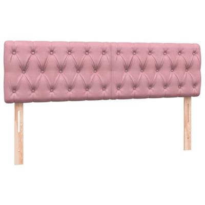 Boxspring met matras fluweel roze 140x210 cm