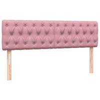 Boxspring met matras fluweel roze 140x210 cm - thumbnail