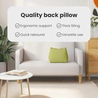 VidaXL Rugkussen lichtgroen 45 x 20 x 35 cm stof - thumbnail