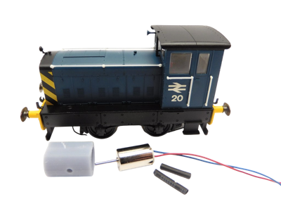 micromotor 0T005 motor ombouwset voor Hornby Class A1X Terrier, Peckett & Sons B2/W4, Rocket, Ruston Hornsby 48DS/88DS, 4wDH Sentinel
