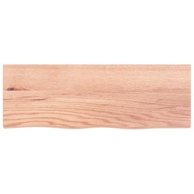 VidaXL Wastafelblad 80x30x2 behandeld massief hout lichtbruin