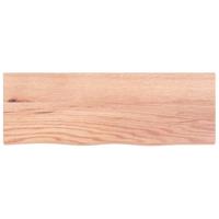 Wastafelblad 80x30x2 behandeld massief hout lichtbruin - thumbnail