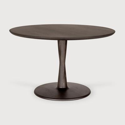Ethnicraft Ronde Eettafel 'Torsion' Eikenhout, 127cm, kleur Bruin