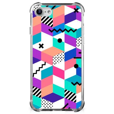 iPhone SE 2022/2020 | iPhone 8/7 Shockproof Case Blokken Kleurrijk iPhone SE 2022/2020 | iPhone 8/7 Shockproof Case Blokken Kleurrijk