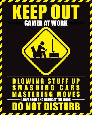 Poster Gamer At Work Do Not Disturb 40x50cm