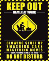 Poster Gamer At Work Do Not Disturb 40x50cm - thumbnail