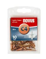 Novus Blindklinknagel C4 X 10mm, Koper | 20 stuks - 045-0039 045-0039 - thumbnail